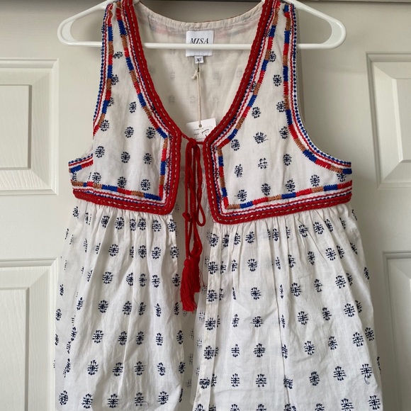 Misa Los Angeles tie front blouse - Picture 2 of 3